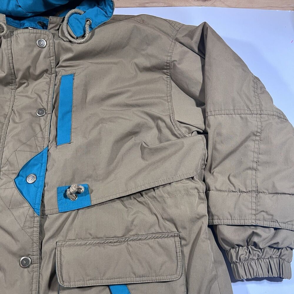 Vintage 80s/90s East West Colorblock Hooded Ski Parka Jacket Men's Large - Picture 4 of 13